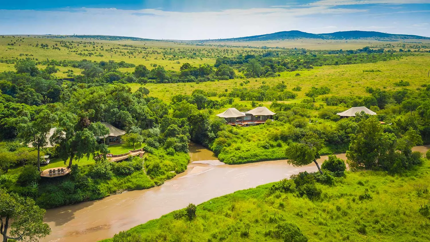 Sala's Camp beside the Sand and Keekorok rivers in the southern Maasai Mara.