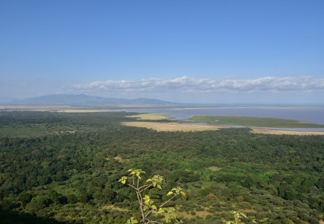 Lake Manyara National Park seen from the Rift Valley escarpment