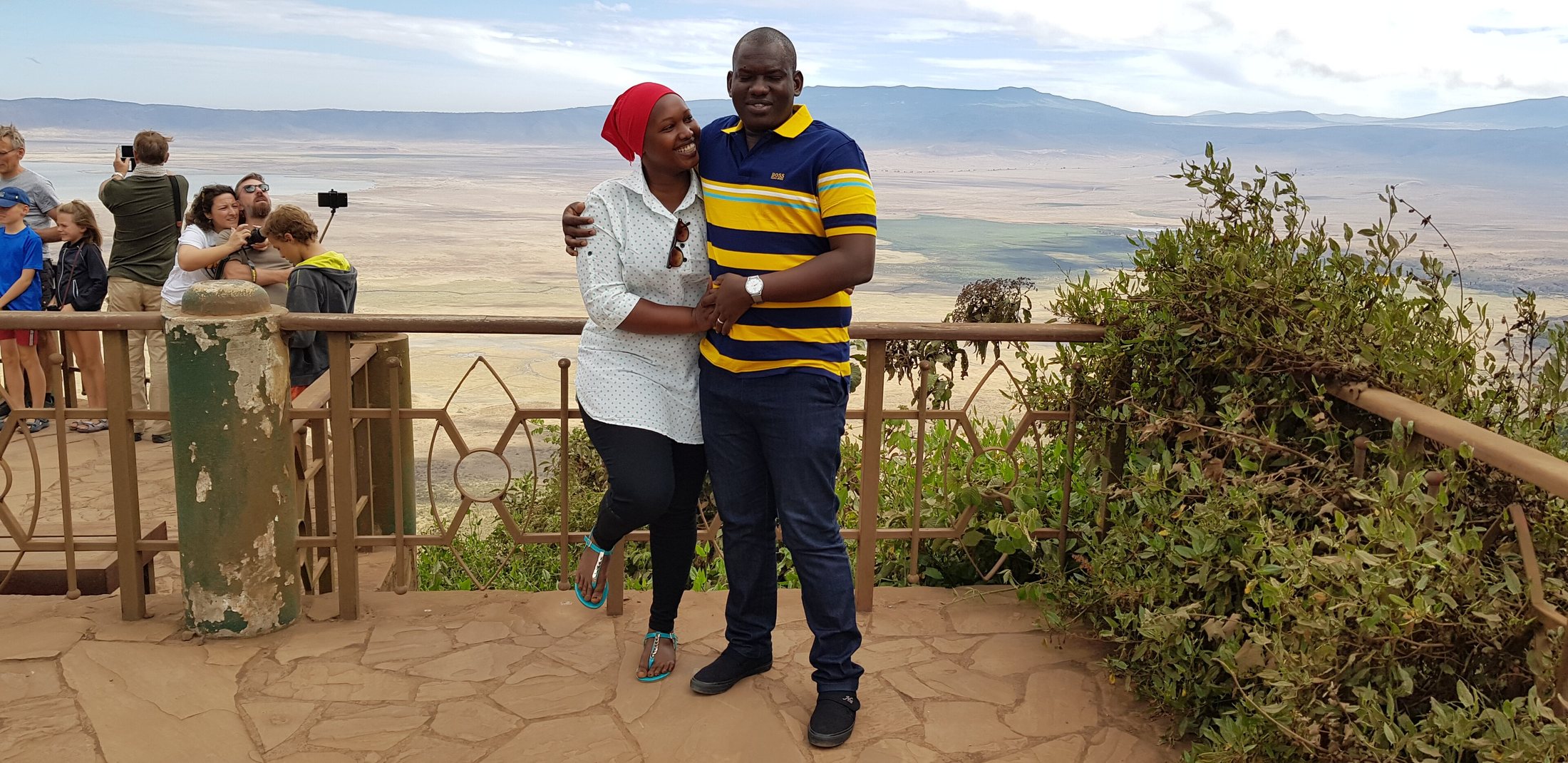 View across Ngorongoro Crater from the highland rim