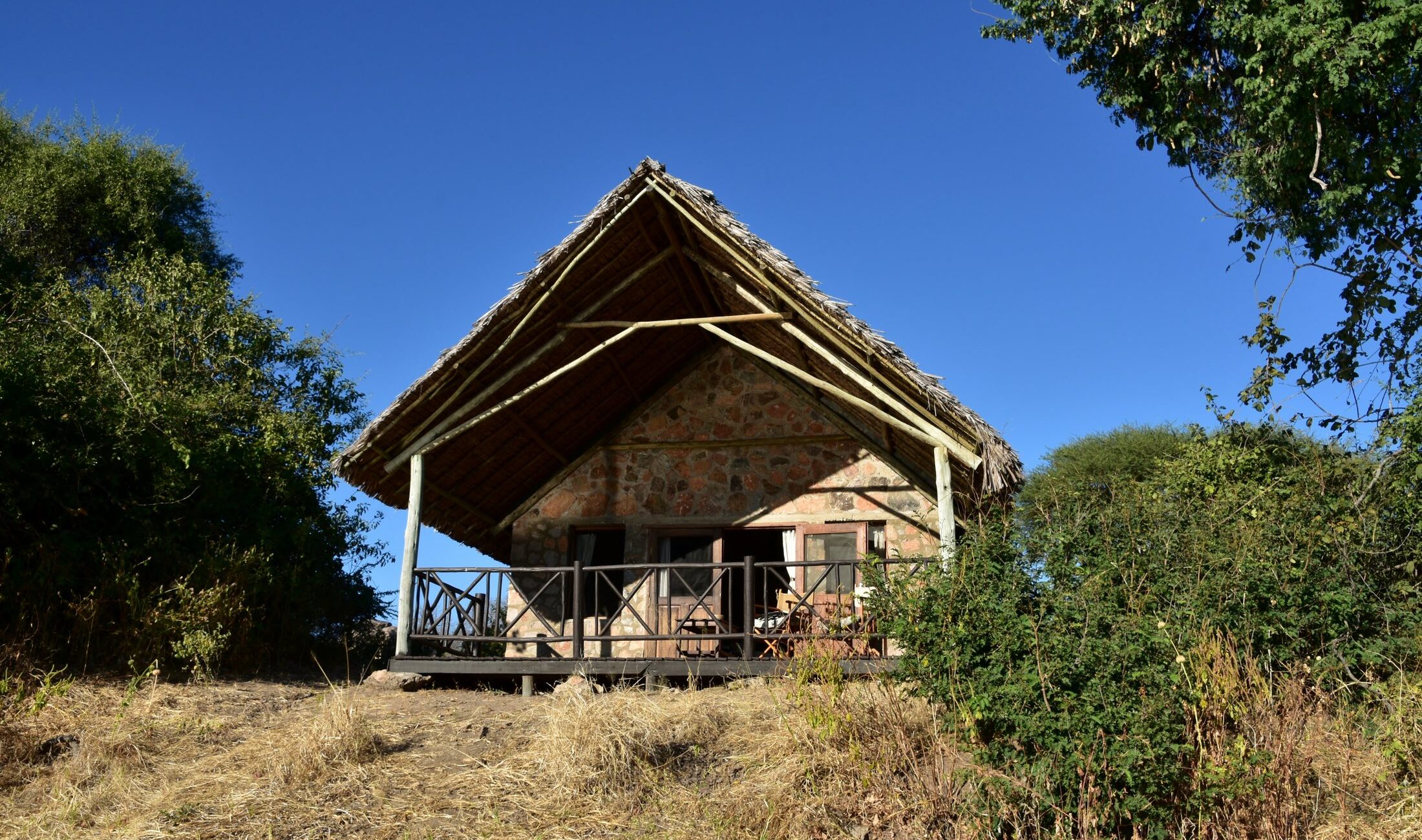 Stone guest banda at Ruaha River Lodge