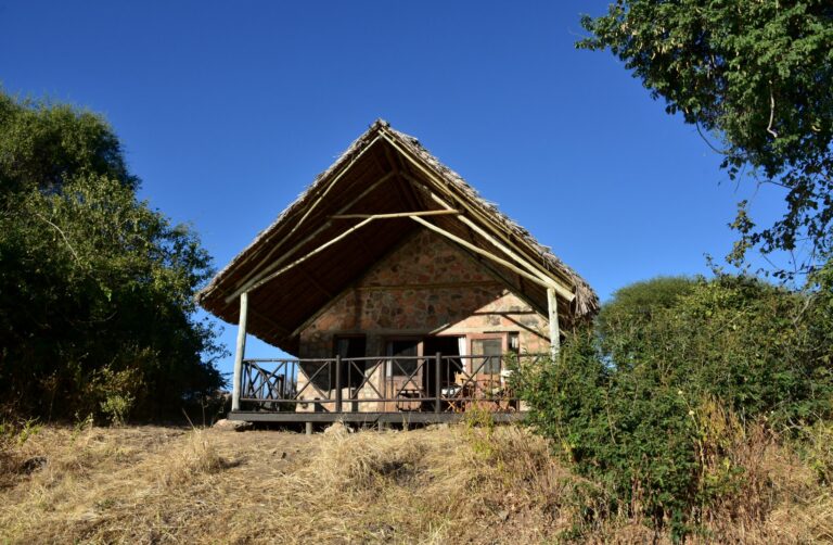 Stone guest banda at Ruaha River Lodge