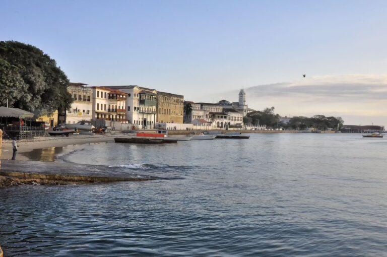 Stone Town waterfront on Zanzibar